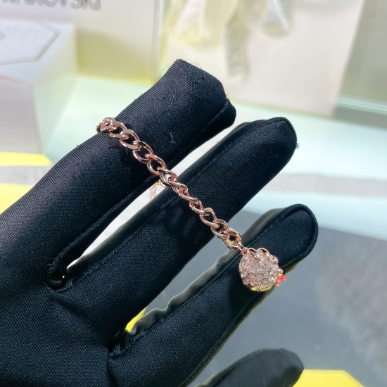 5675841 Swarovski Dragon Phoenix Rose Gold Red Bracelet